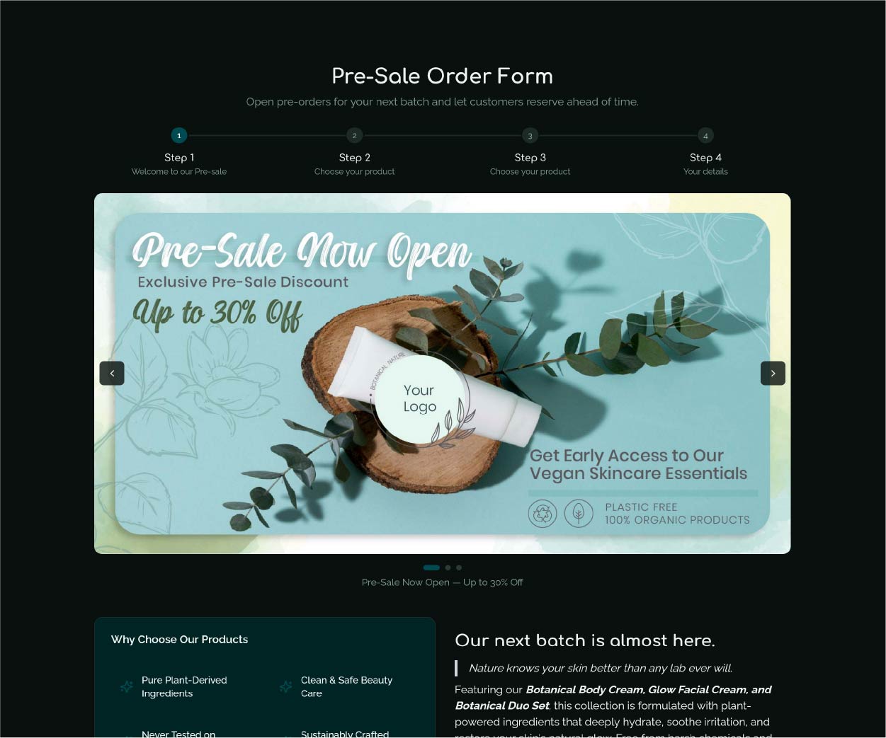 Pre-Sale Order Form