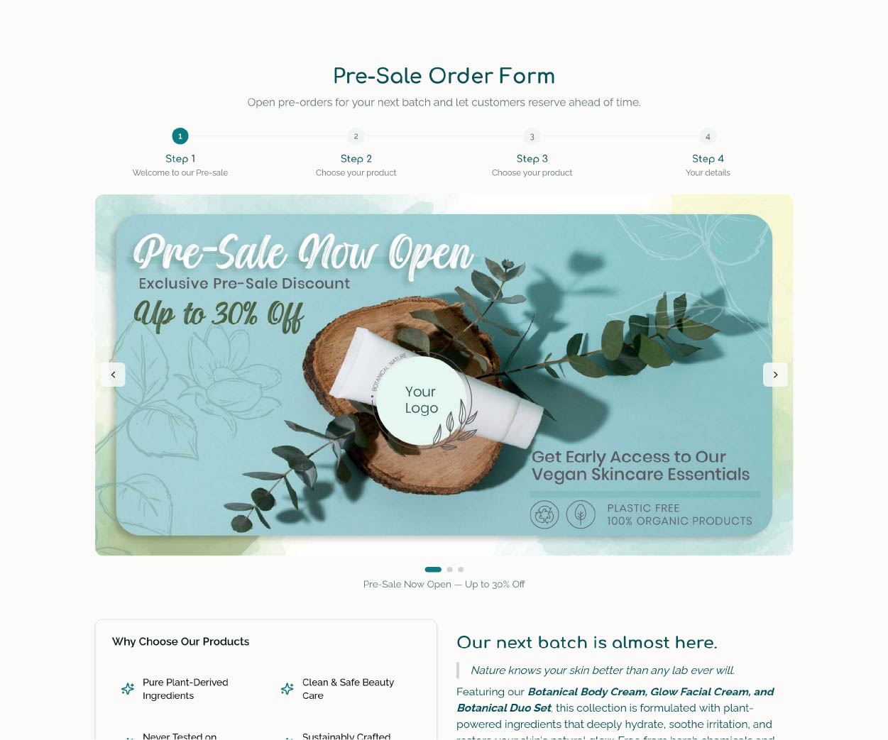 Pre-Sale Order Form